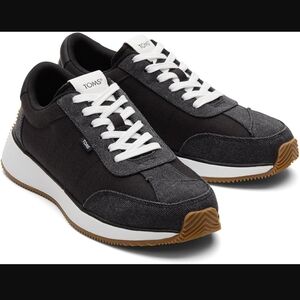 TOMS Wyndon Black Canvas Sneakers